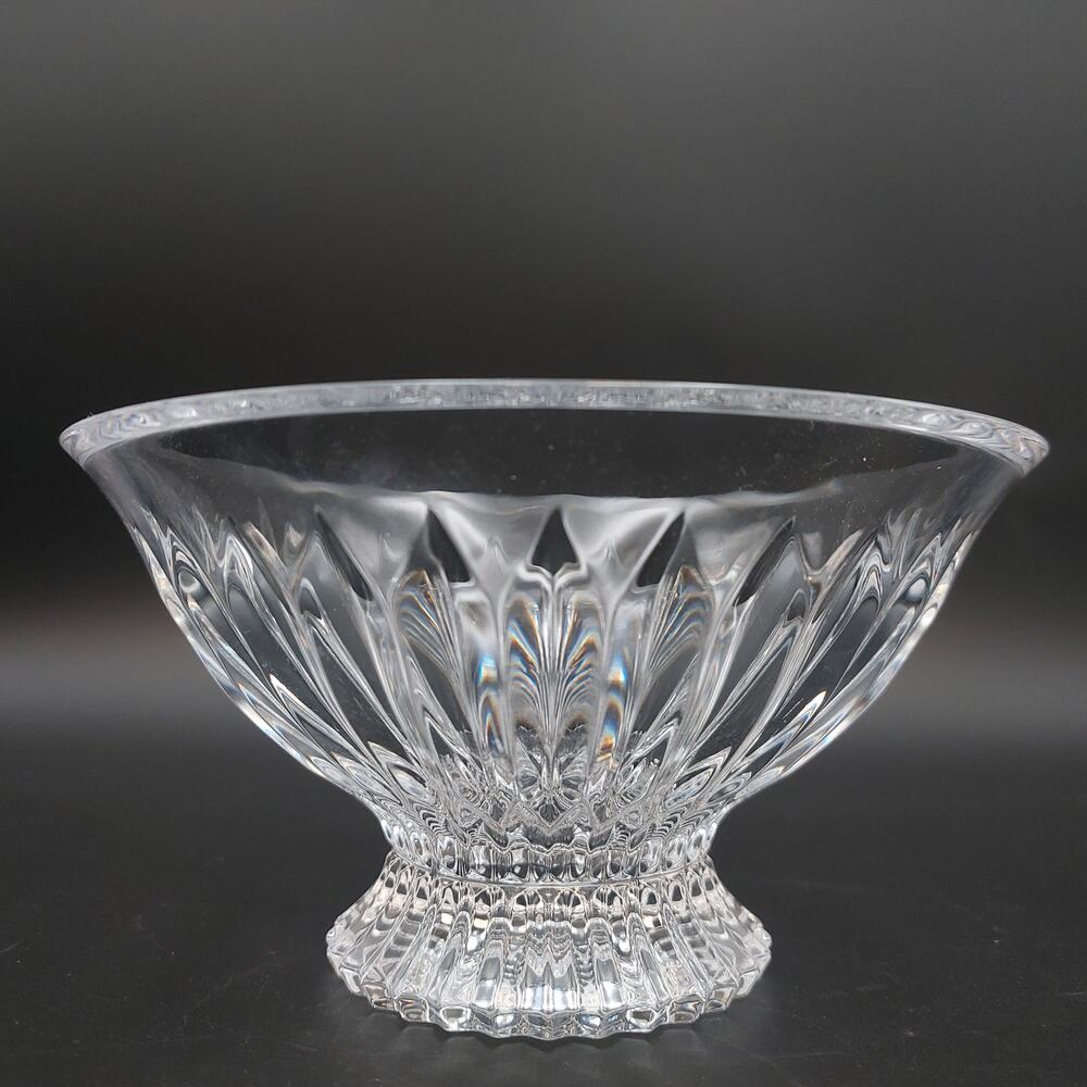 Marquis by Waterford Sheridan 6" Footed Crystal Bowl Clear Cut Glass Candy Dish